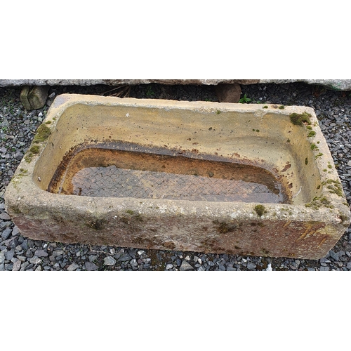 1436 - Two Vintage Stone Troughs.
L 66 x W 42 cm approx.