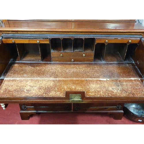 1457 - A good 19th Century Mahogany Secretaire Bookcase with fitted slide and glazed upper section.119 x 52... 