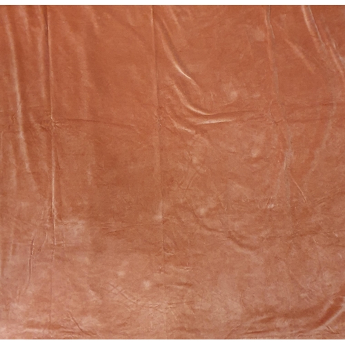 1458 - A Pair of Rust Coloured Lined Velvet Curtains.
Pleated Top Width 160 x Length 178 cm approx.