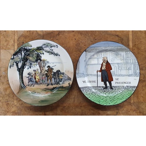 1502 - A group of Royal Doulton Plates some 19th Century. Larger ones D 26, smaller one D 19 cm approx. Alo... 