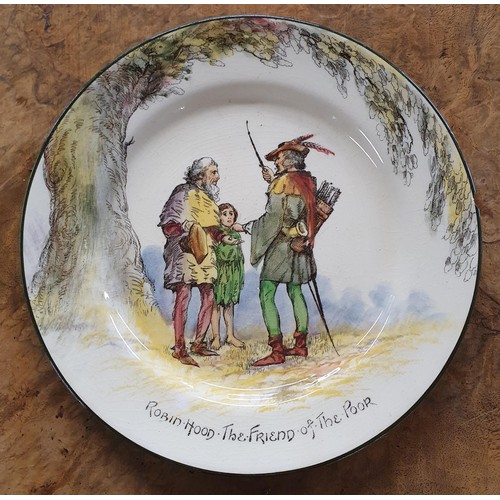 1502 - A group of Royal Doulton Plates some 19th Century. Larger ones D 26, smaller one D 19 cm approx. Alo... 