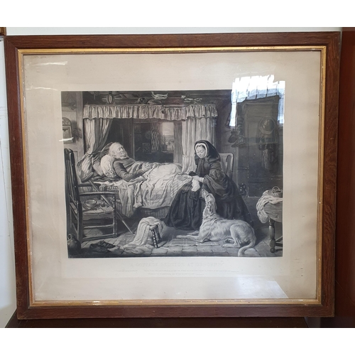 1526 - A 19th Century Engraving 'the cottage beside the Osbourne' after a painting by Dudley Steele. 86 x 9... 