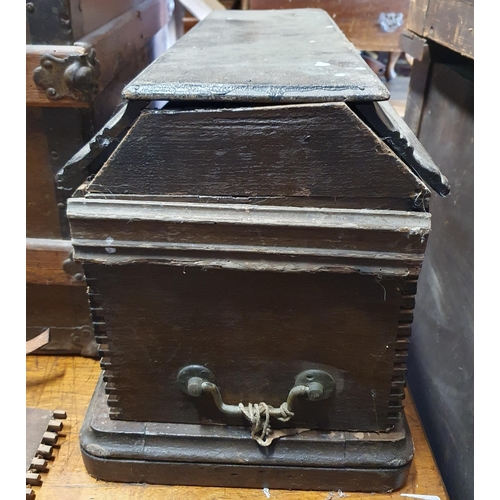 1480 - A Single seat Timber bench along with a 19th Century Wash Stand and a cased sewing Machine.