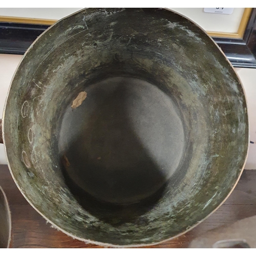 50 - A Superb quantity of 19th Century Copper Wares to include an extremely large lidded saucepan, three ... 