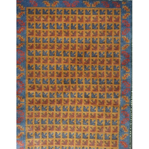 21 - An Afghan Balochi nomadic Rug with a unique all over design. W 86 x L 140 cm approx.