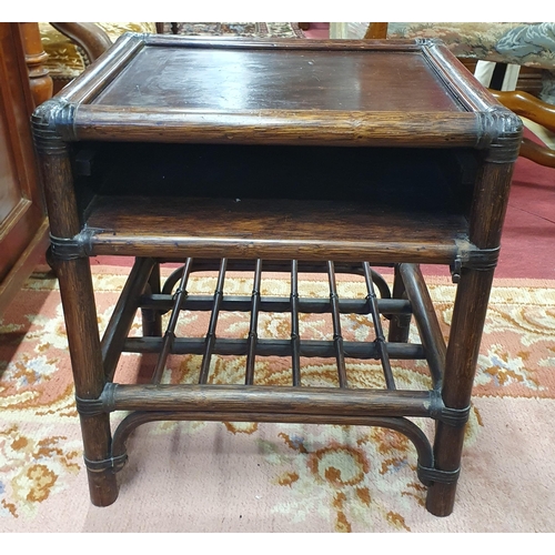 105 - A good Bamboo Coffee Table. 46 x 38 x H 52 cm approx.