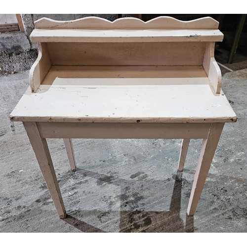 304 - A 19th Century painted Pine side Table on square tapered supports. 89 x 55 x H 90 cm approx.