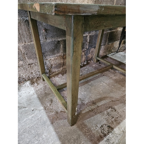 294 - A Vintage small Pine kitchen Table on square supports. 118 x 77 x H 78 cm approx.