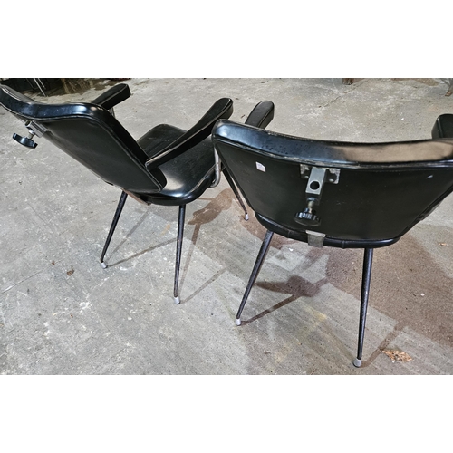 289 - Two retro hair dressing Chairs and a neck tray.