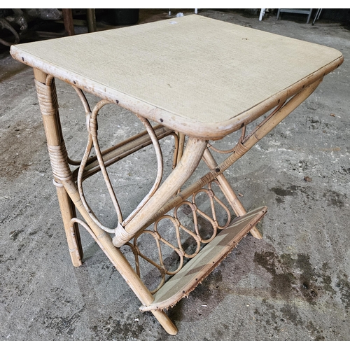 307 - A Bamboo magazine Rack/ side Table.