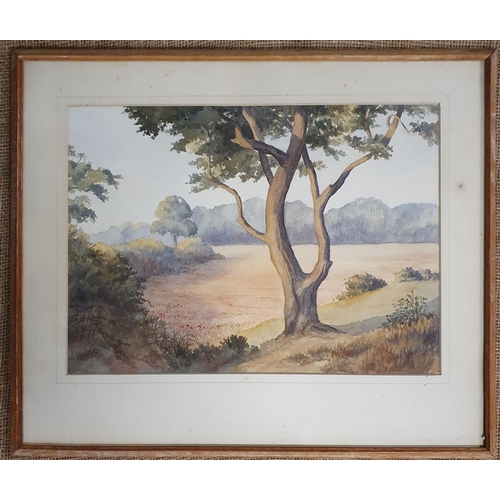 368A - A 19th Century Watercolour by Cecil Pimm of an estuary scene with a man sitting on a fence, signed L... 