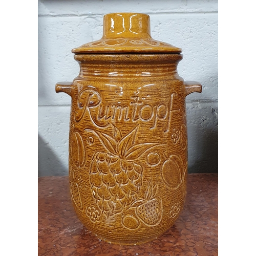 467 - A Rumtopf large Biscuit Barrel. H 33 cm approx.