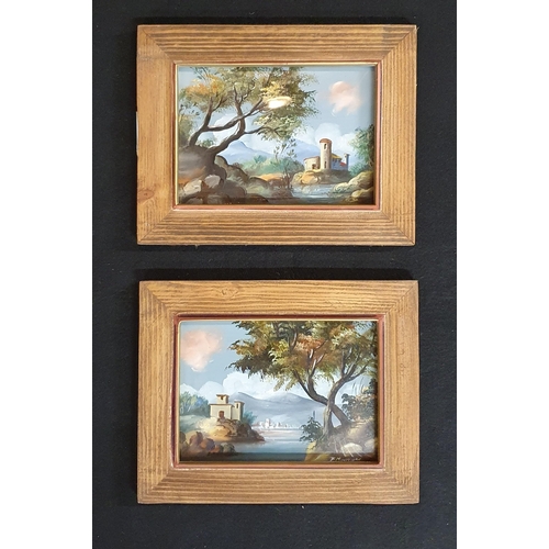 459 - A pair of late 19th early 20th Century Oils on Card of landscapes probably Italian. 12 x 17 cm appro... 