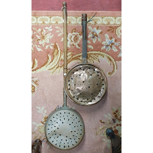 487 - Two 19th Century Copper Warming Pans, one missing handle.