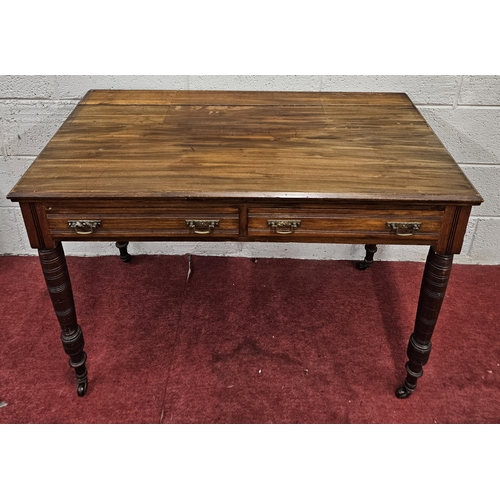 1395A - A late 19th Century Mahogany side Table.
H 77 x W 106 x D 55 cm approx.