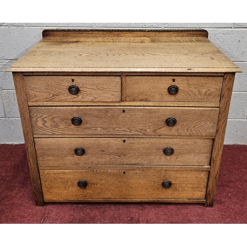 1398B - An early 20th Century Oak Chest along with two coffee Tables.