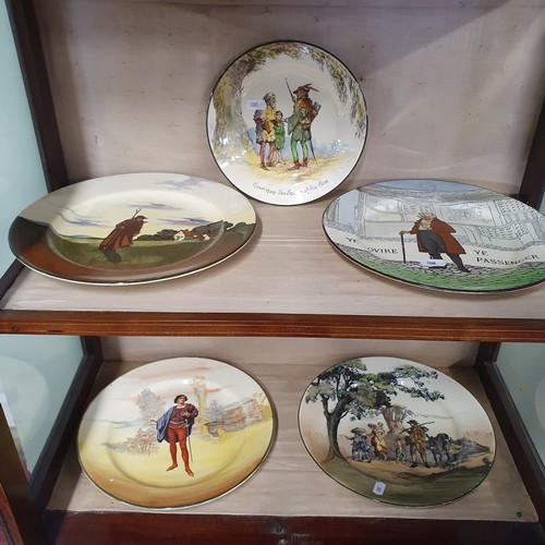 1502 - A group of Royal Doulton Plates some 19th Century. Larger ones D 26, smaller one D 19 cm approx. Alo... 