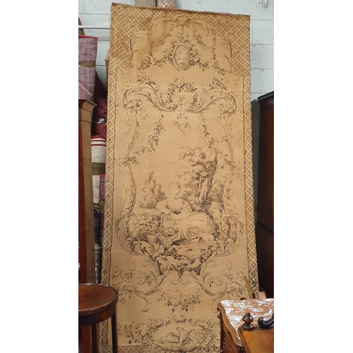 33 - An extremely large 19th Century French Tapestry depicting a Woman making a daisy chain. 284 x 124 cm... 