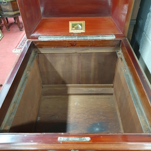 12 - An Edwardian Mahogany Gramophone case converted to a Drinks Cabinet. 
W 54 x D 58 x H 109 cm approx.