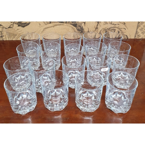 32 - An extremely large quantity of Glassware to include red and white wine glasses.