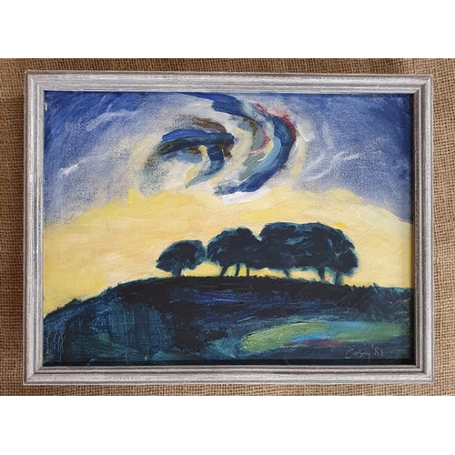 63 - Gerard Casey. An Oil on Board 'Evening Sky and Trees' signed LR.
Gerard Casey is a Kilkenny born Art... 