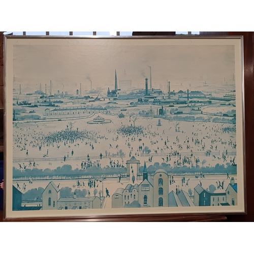 108 - A coloured Print after LS Lowry.  
60 x 79 cm approx.