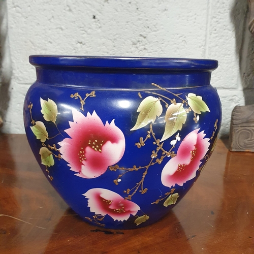 111 - A Worcester hand painted Pottery Vase.
H 19 x D 23 cm approx.