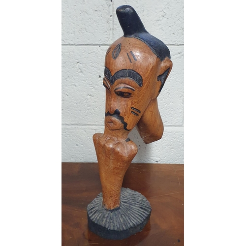 113 - A large Timber Hardwood Figure. 
H 43 cm approx.