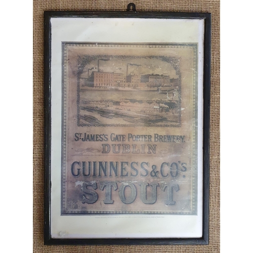 28 - An original Players Please Advertising along with a framed Guinness Print. 29 x 52 and 48 x 34 cm ap... 