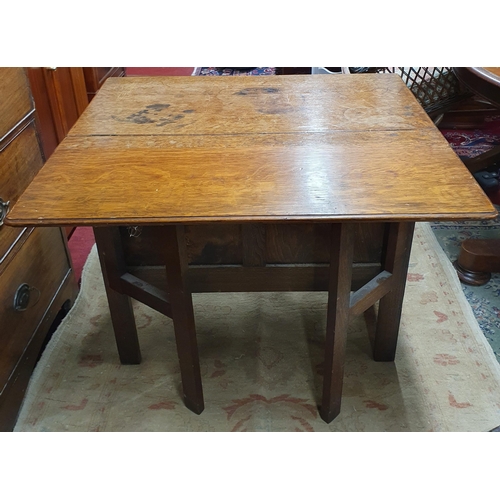 194 - An early 20th Century Oak Miniature Blanket Chest with drop leaf and highly carved front.
W 78 x D 4... 