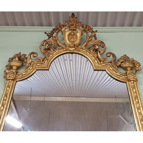 609 - A Fantastic early 19th Century Timber and Plaster Gilt Pier Mirror with highly carved cartouche top ... 