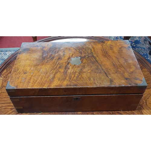 263 - A 19th Century Walnut writing Slope with fitted interior.
W 50 x D 26 x H 18 cm approx.