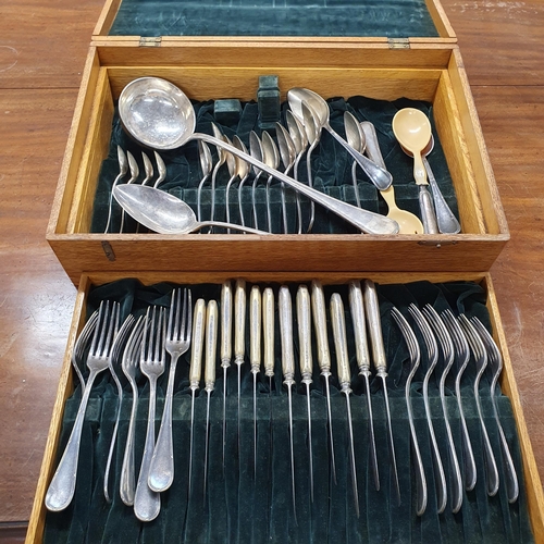 298 - A part cased set of Cutlery.