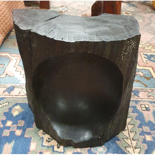 313 - A good quantity of natural Wood Items to include a three tier table, a coat rack  and bog oak bowel ... 