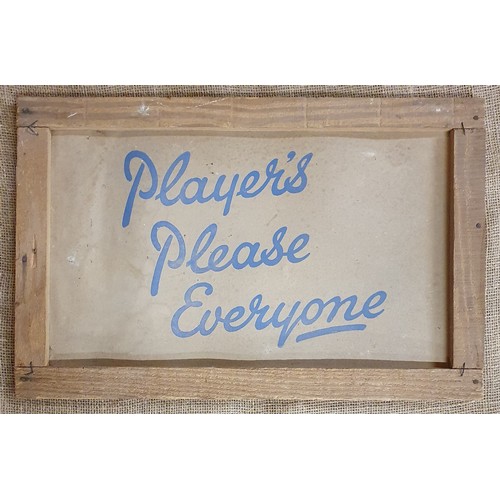 28 - An original Players Please Advertising along with a framed Guinness Print. 29 x 52 and 48 x 34 cm ap... 