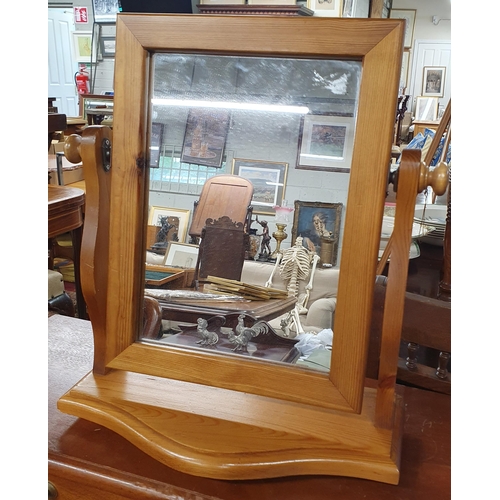 387 - A Pine Crutch Mirror along with a green ground rug.  L 174 x W 120 cm approx.