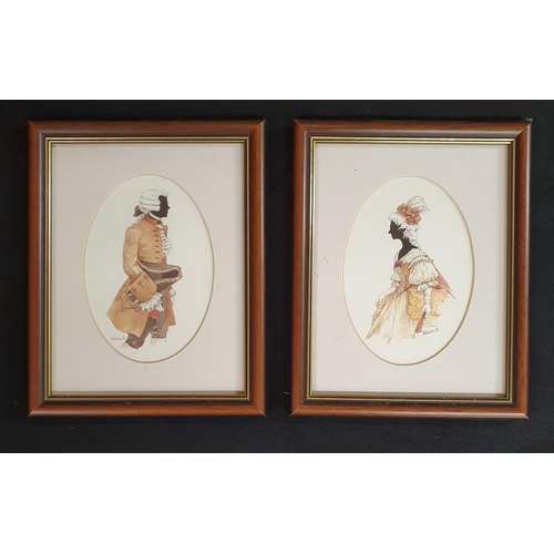 532 - Two 19th early 20th Century Silhouettes.
H 19 x W 15 cm approx.