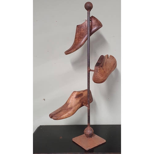 559 - A 19th Century Cobblers shoe stand Display, 70cm tall approx.