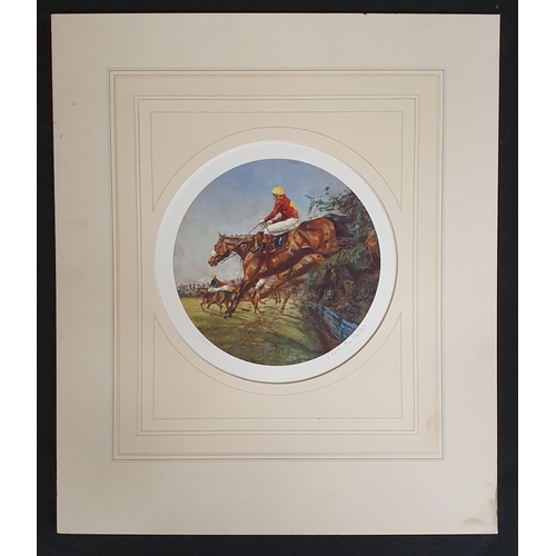 624 - After Claire Eva Burton. A set of four limited edition mounted and unframed Prints, The Epsom Derby,... 