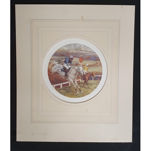 624 - After Claire Eva Burton. A set of four limited edition mounted and unframed Prints, The Epsom Derby,... 