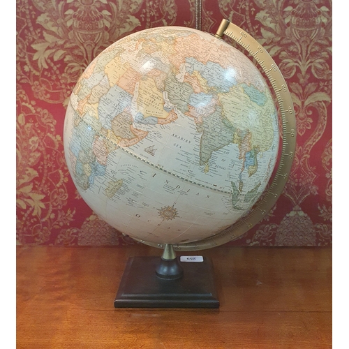 259 - A good Papier Mache Globe from the George F Cram Company Classic Globe Publishers since 1867. H x 41... 