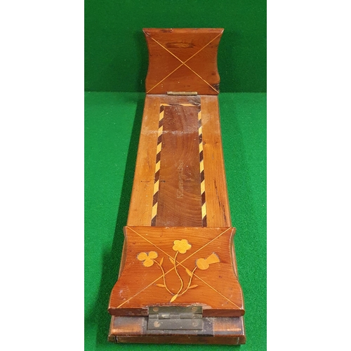 571 - A good Killarney Wood adjustable Book Trough. L 32 cm approx.