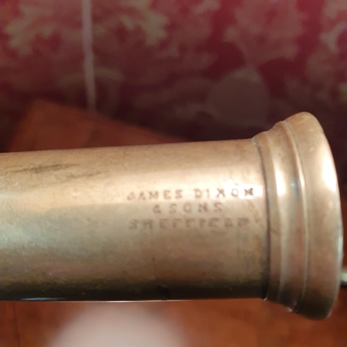 655 - A 19th Century Dixons Brass cartridge Loader, registered April 2nd 1878. 12 bore also stamped James ... 