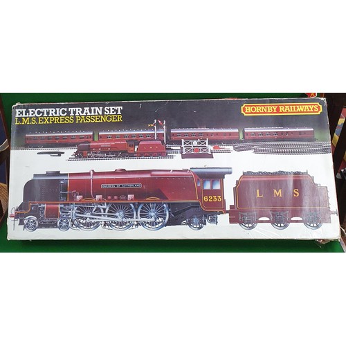 639A - A Hornby Railway Electric Train Set.
L.M.S Express Passenger '' Duchess of Sutherland''.