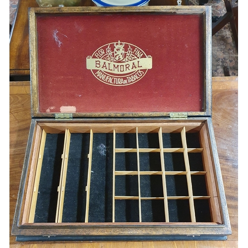 564 - A Vintage Balmoral cigar Box with fitted interior, 42 x 26 cm approx