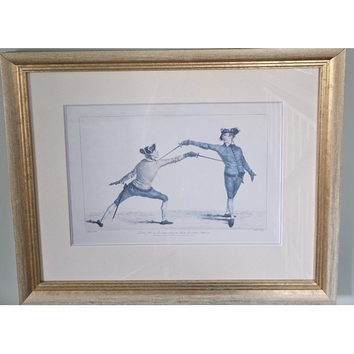 18 - Two well framed coloured Prints of Duelling. 52 x 65 cm approx.