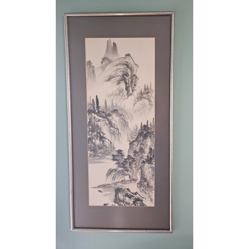 207 - A pair of hand coloured Oriental Prints.
67 x 32 cm approx.