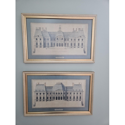 580 - Two very good Architectural Coloured Prints. H 31 x W 48 cm approx.