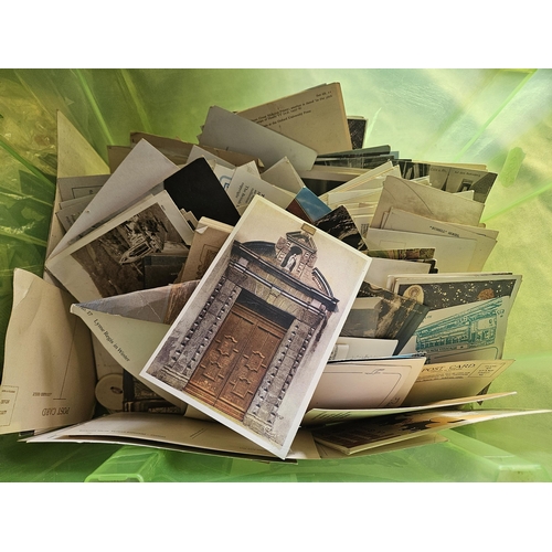 470 - A large quantity of Cigarette Cards, Postcards and Coins.