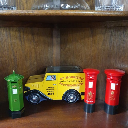 117 - A group of Royal Mail Post Boxes and Crystal glassware.